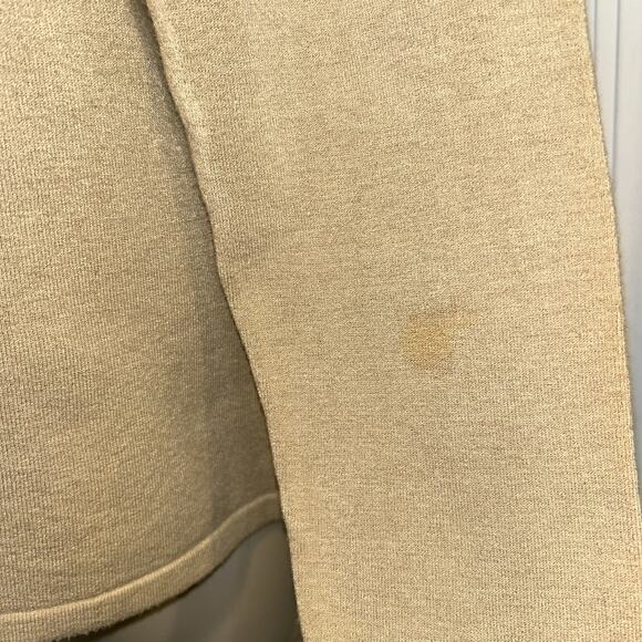 BCBGMaxazria Faux Fur (removable) beige tan Cardigan Women Timeless Luxury Sz L - Picture 12 of 12